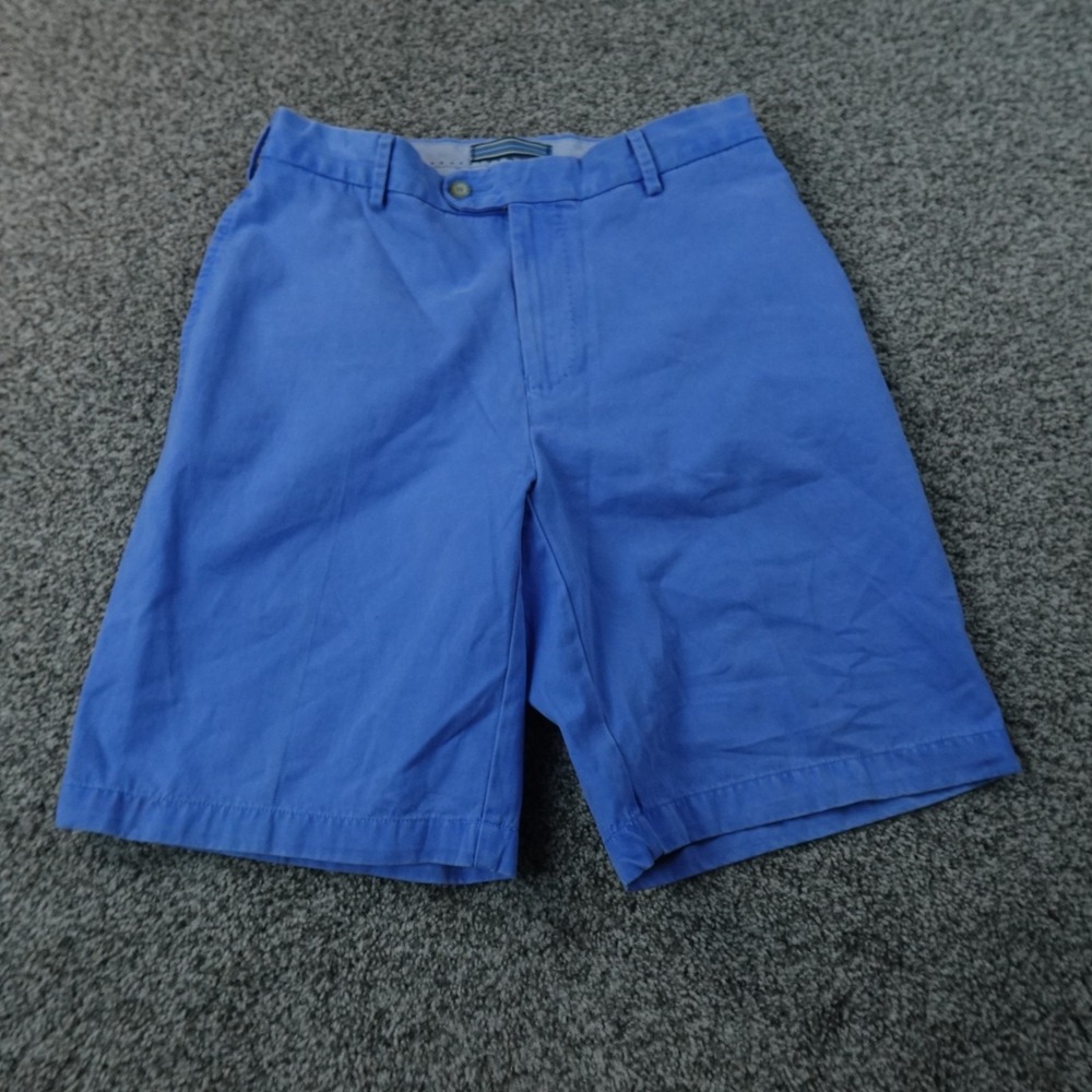 Peter Millar Shorts Mens 33 Blue Chino Golf Pima Cotton Preppy Flat Front Casual
